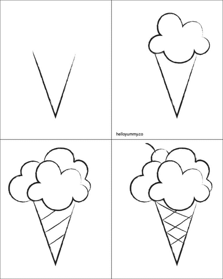 How to Draw Ice Cream – With Printable Guide