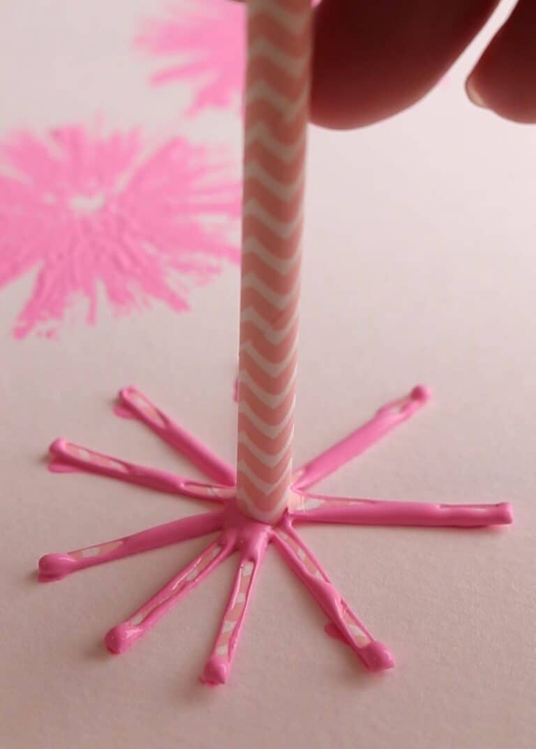 Painting With Straws – Make Easy Flower Art