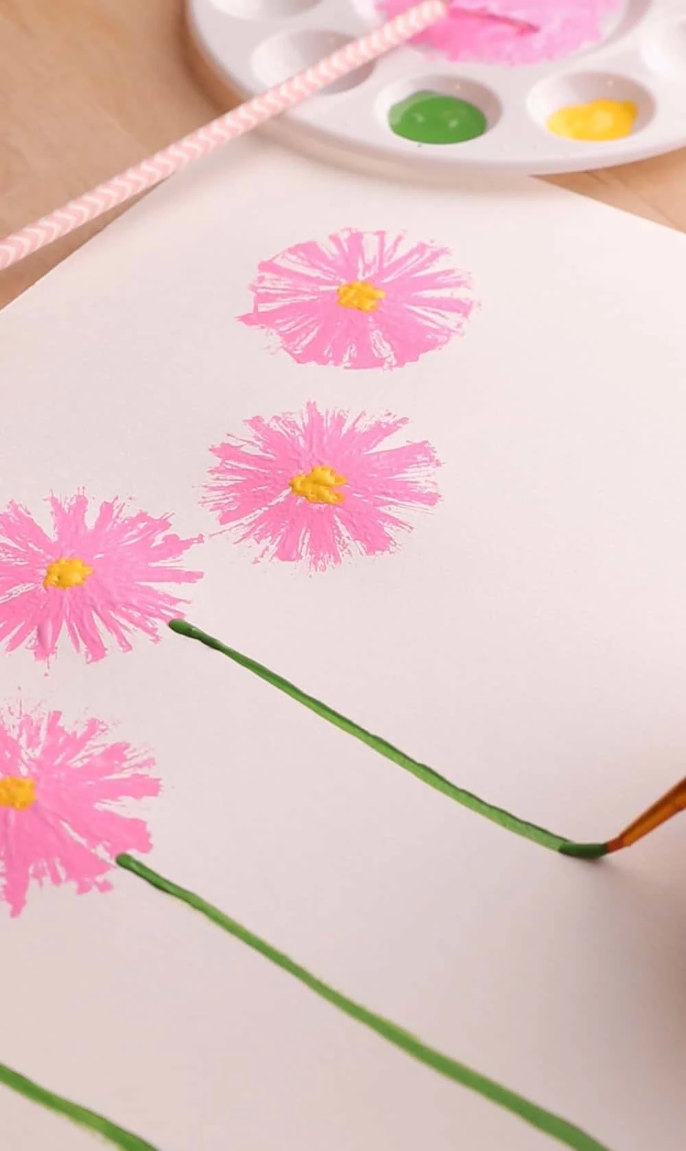 flower straw painting 