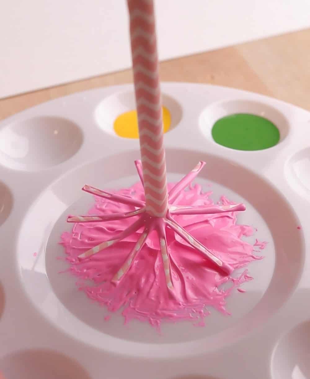 flower straw painting 