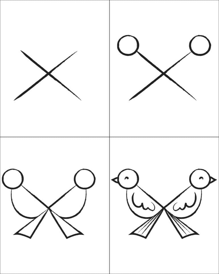 How to Draw Birds – With Printable Guide