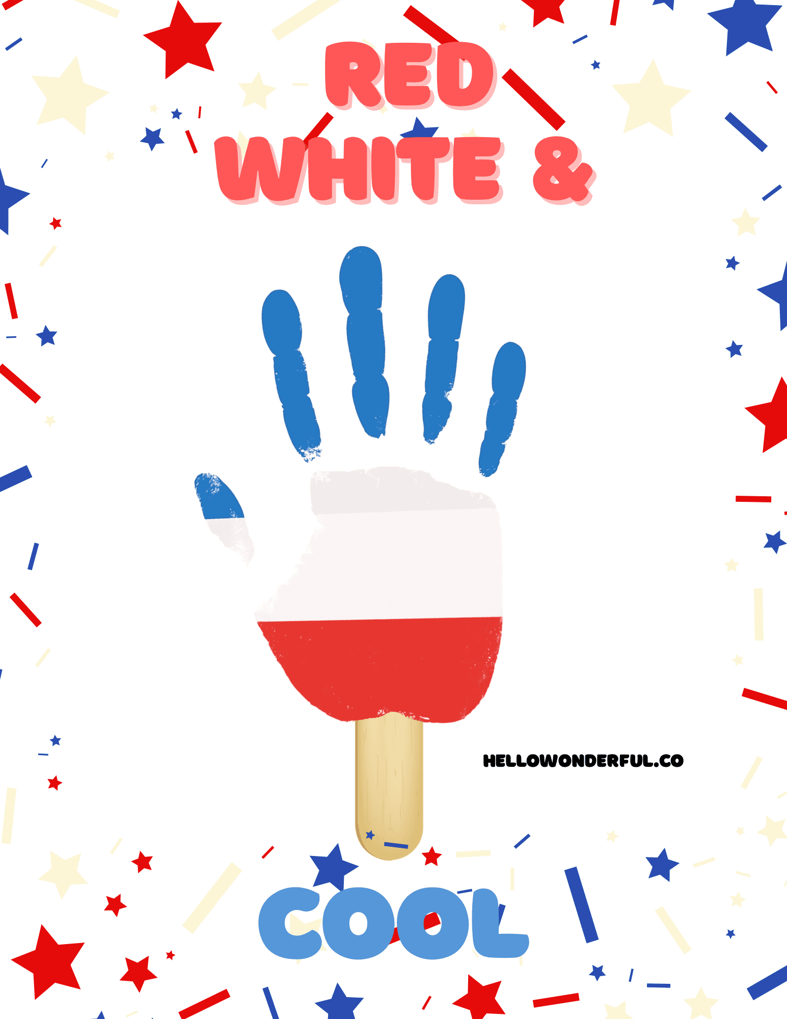 4th of July handprint