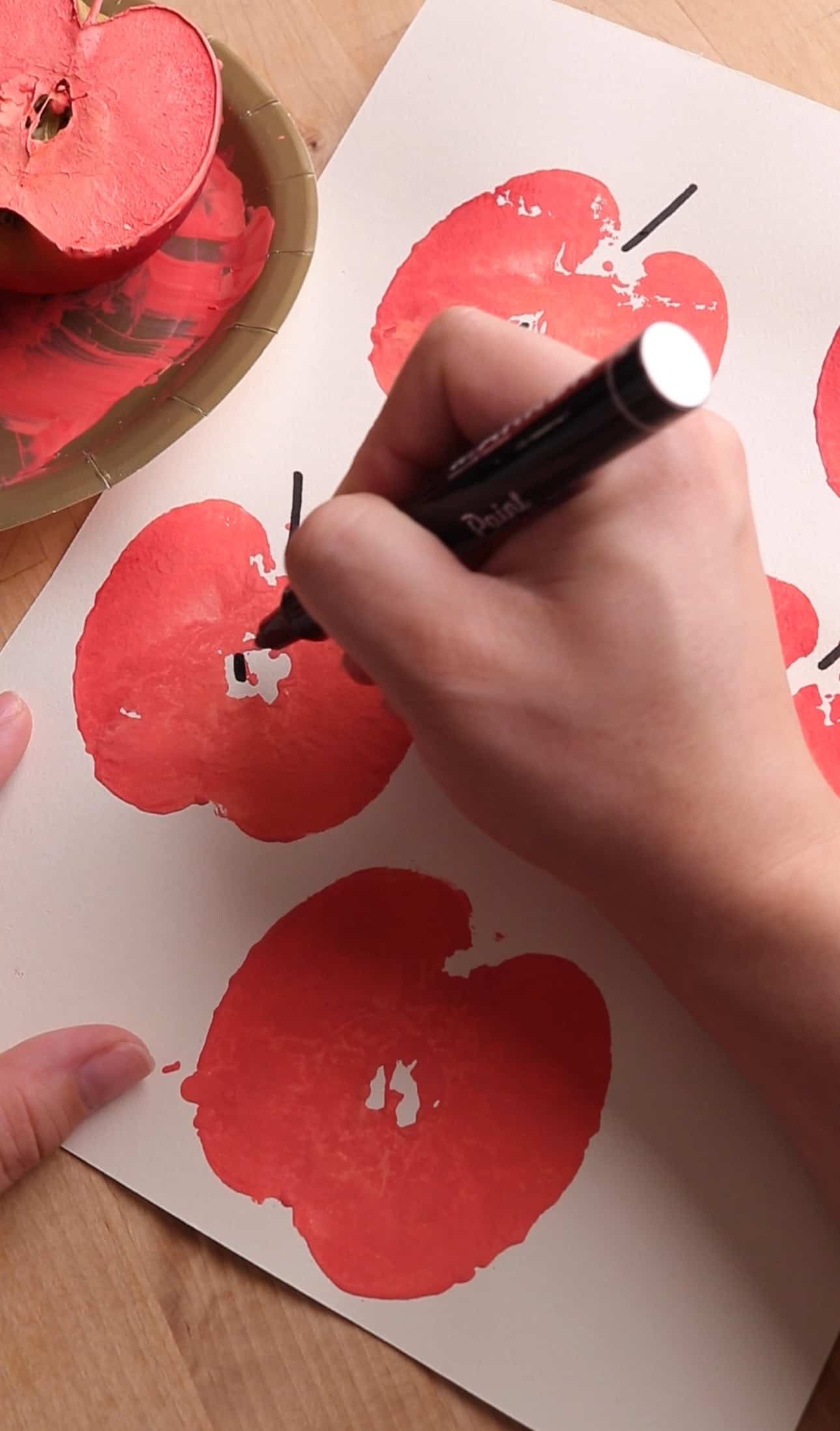 apple fruit stamping