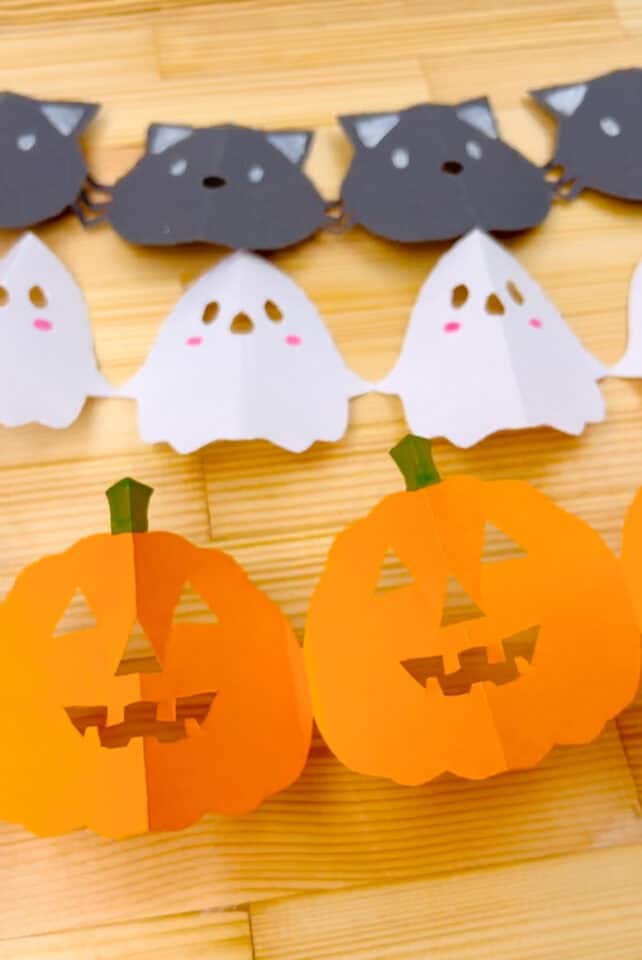 DIY Halloween Paper Garland (With Printable Template)