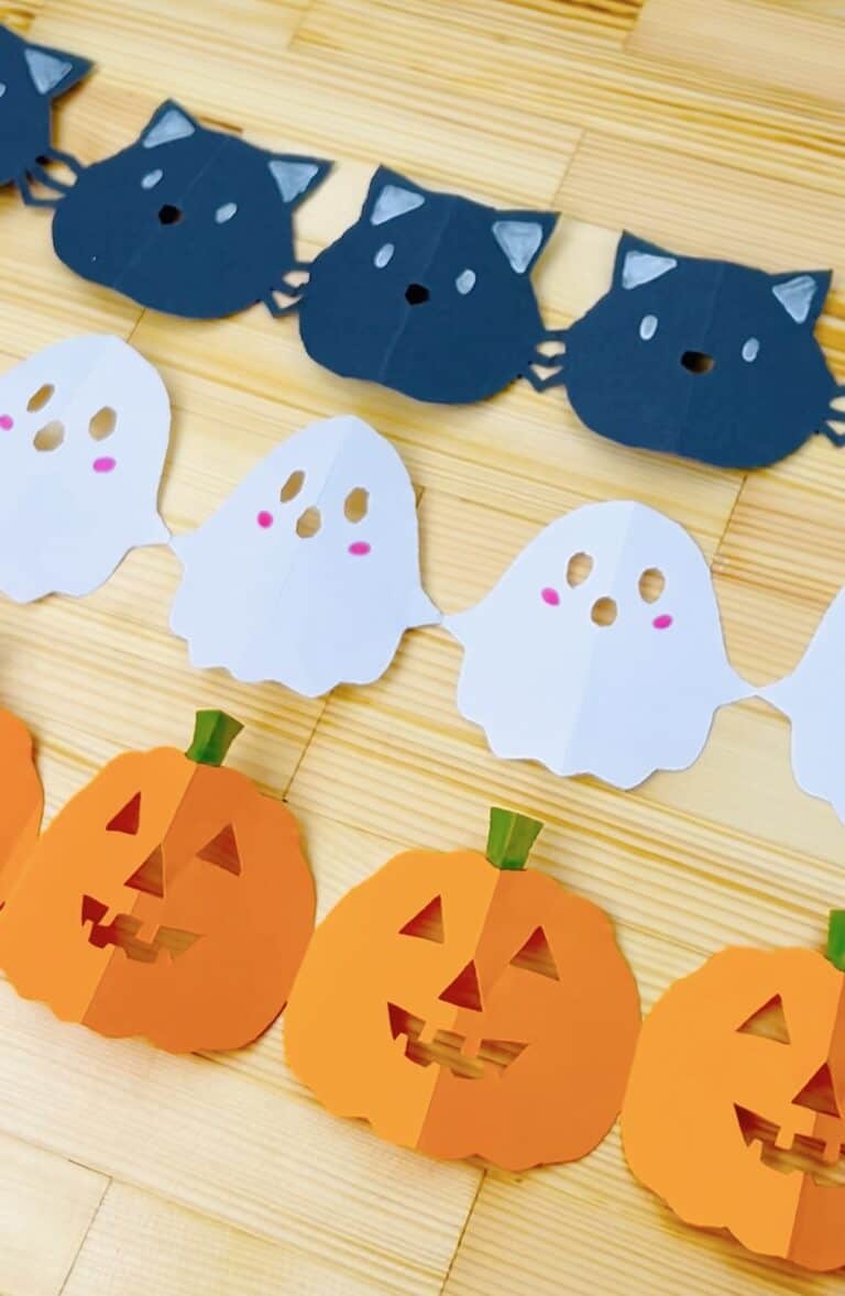 DIY Halloween Paper Garland (With Printable Template)