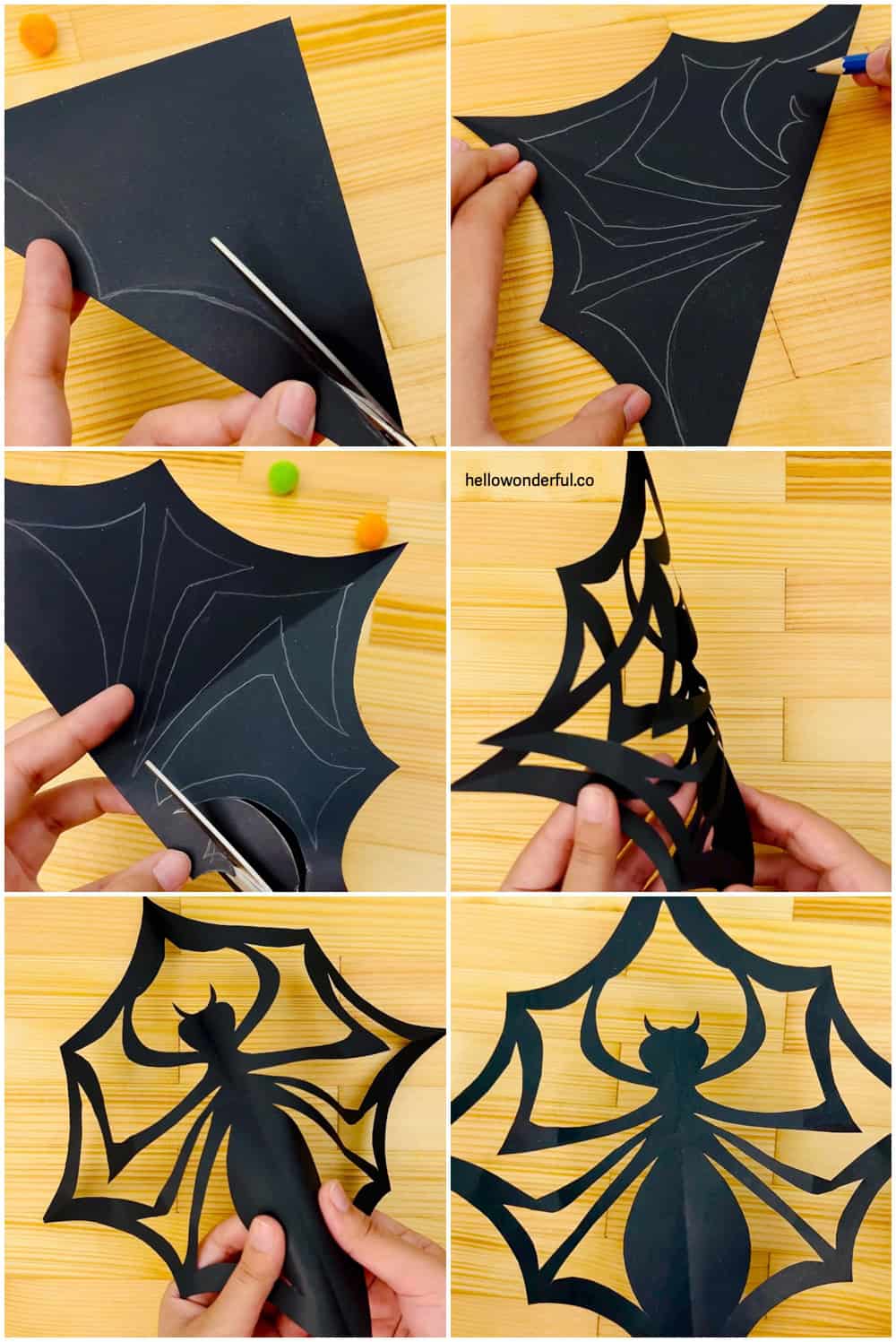 paper spiderweb craft