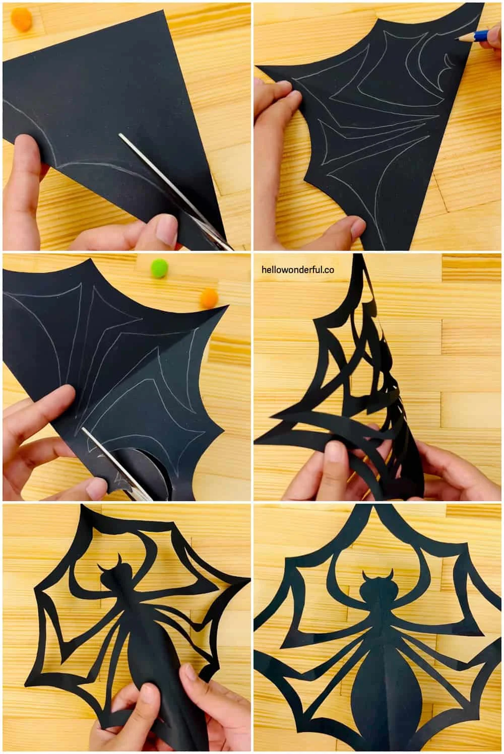 paper spiderweb craft