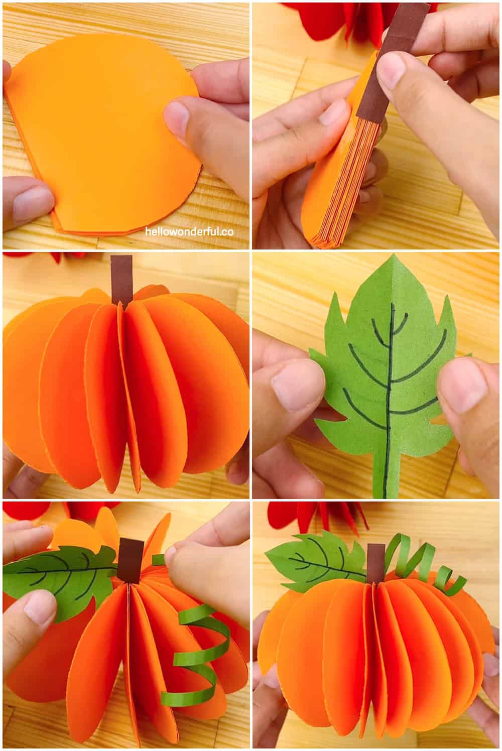 paper pumpkin craft