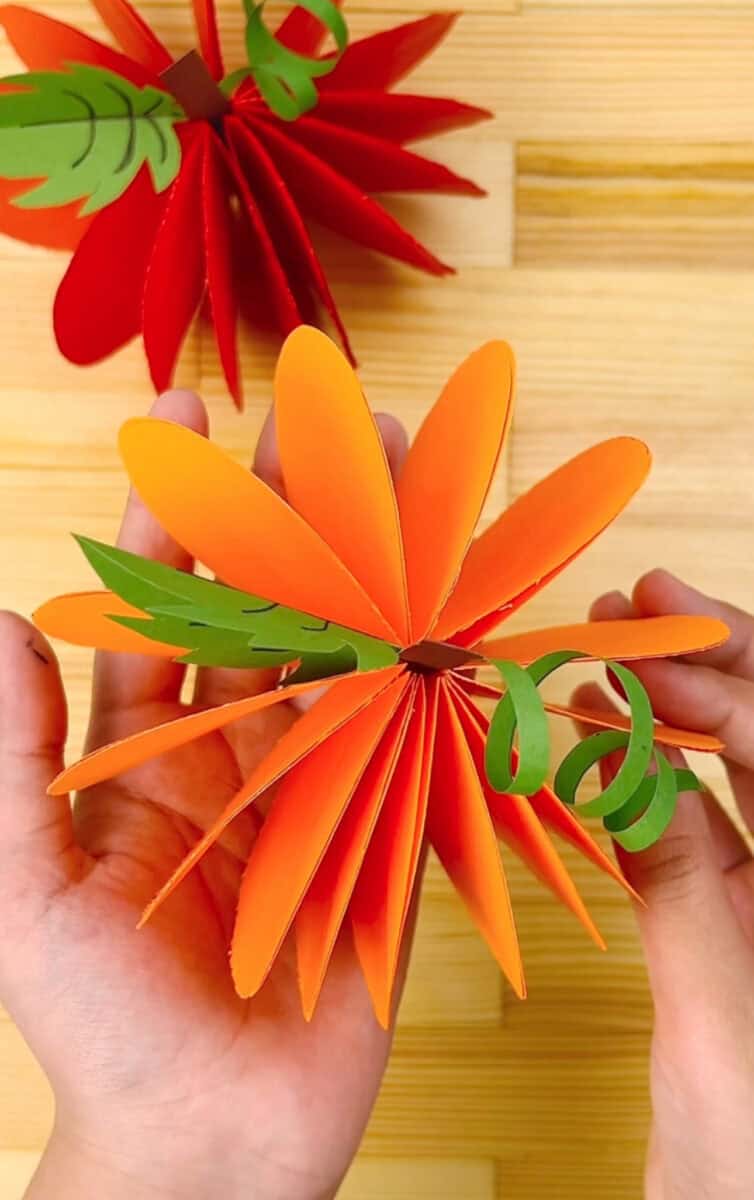 Easy Paper Pumpkin Craft With Printable Template