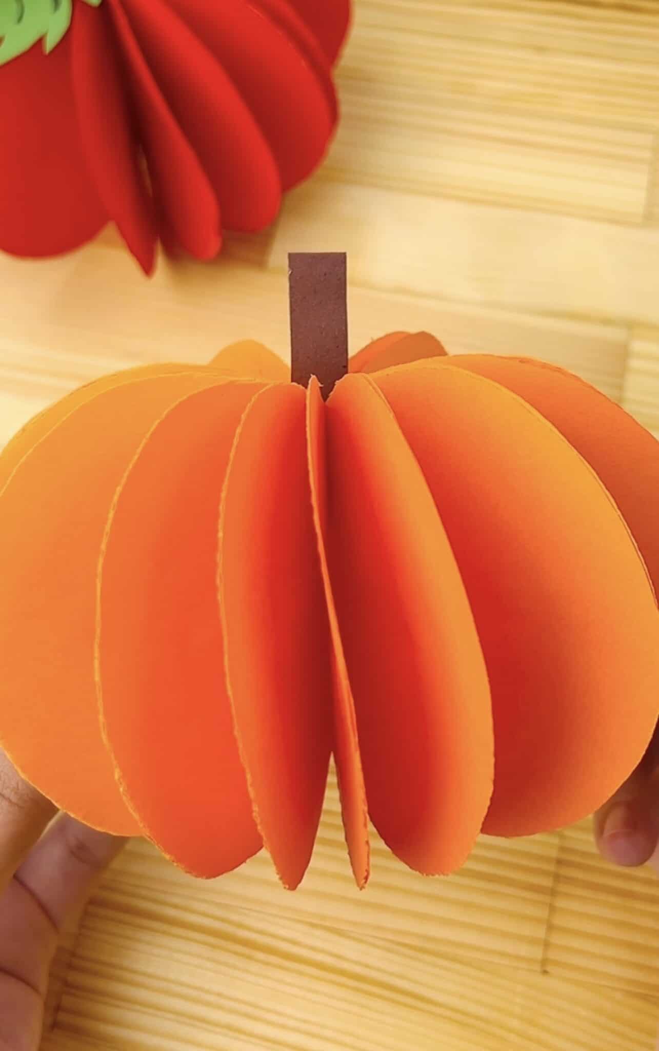 Easy Paper Pumpkin Craft With Printable Template