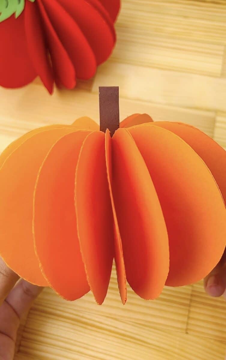 Easy Paper Pumpkin Craft With Printable Template