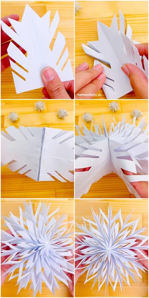Beautiful 3D Paper Snowflake Craft With Printable Template