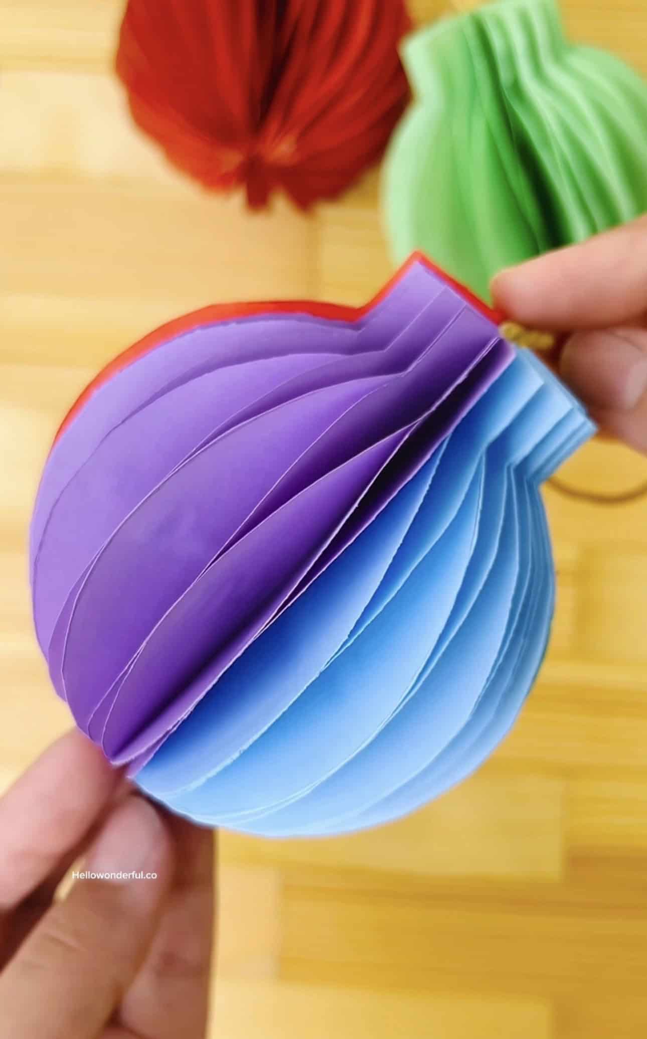 DIY Honeycomb Paper Ornaments