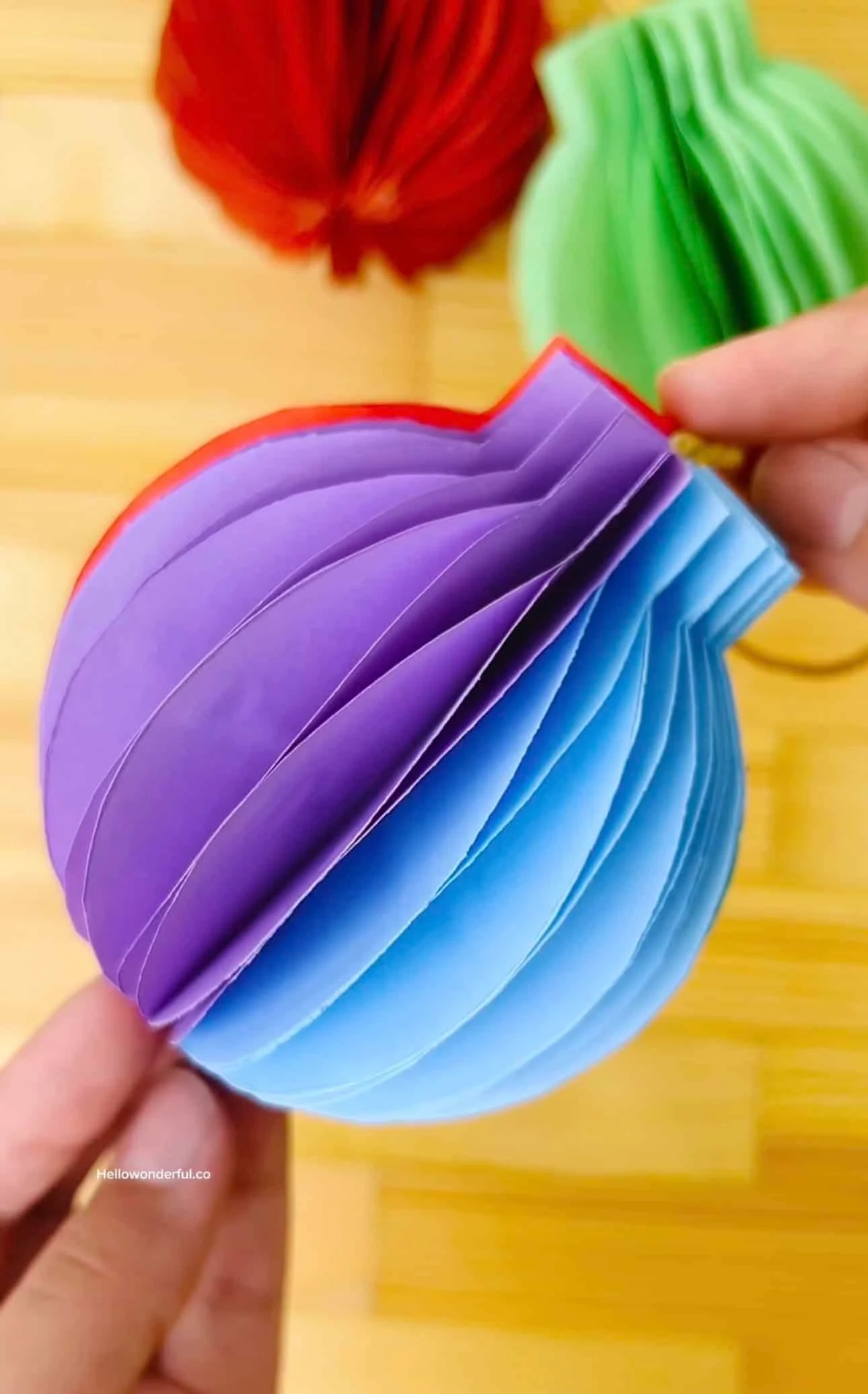 DIY Honeycomb Paper Ornaments