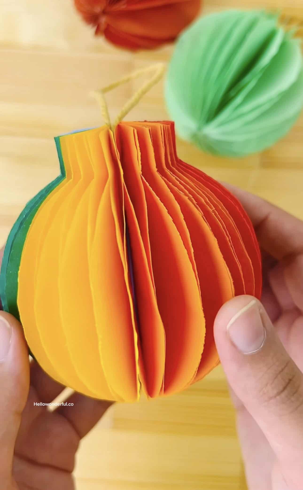 DIY Honeycomb Paper Ornaments