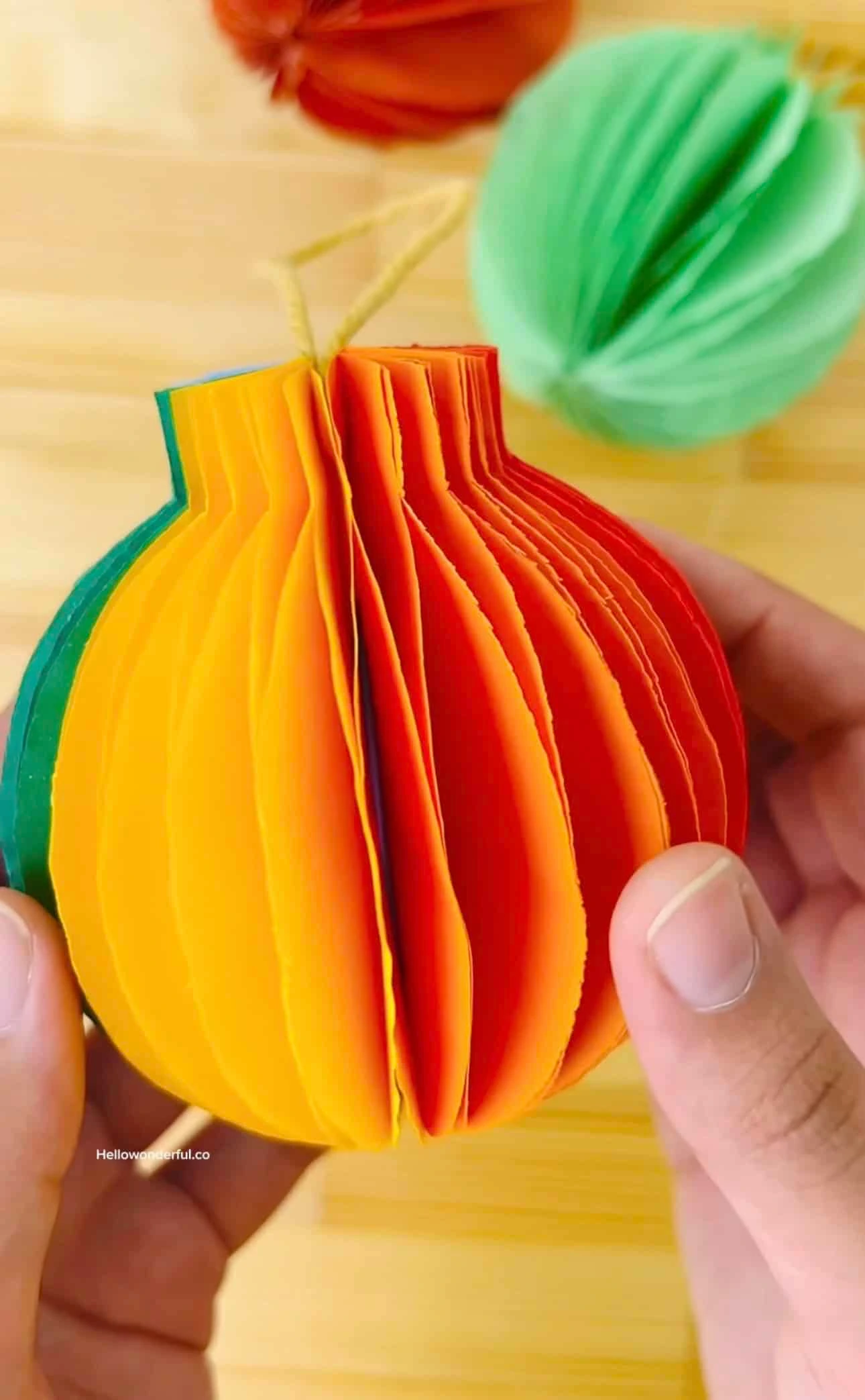 DIY Honeycomb Paper Ornaments