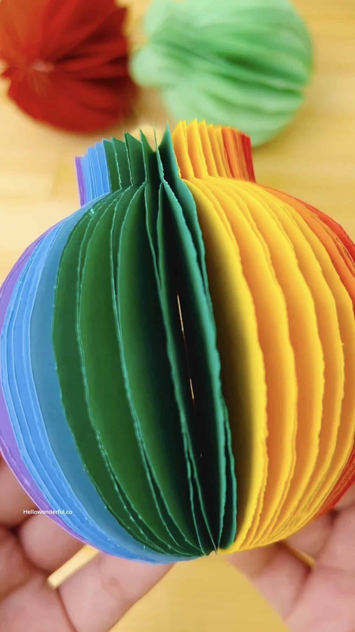 DIY Honeycomb Paper Ornaments