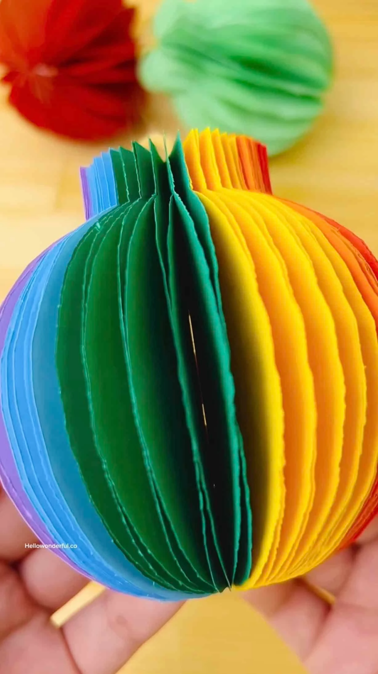 DIY Honeycomb Paper Ornaments