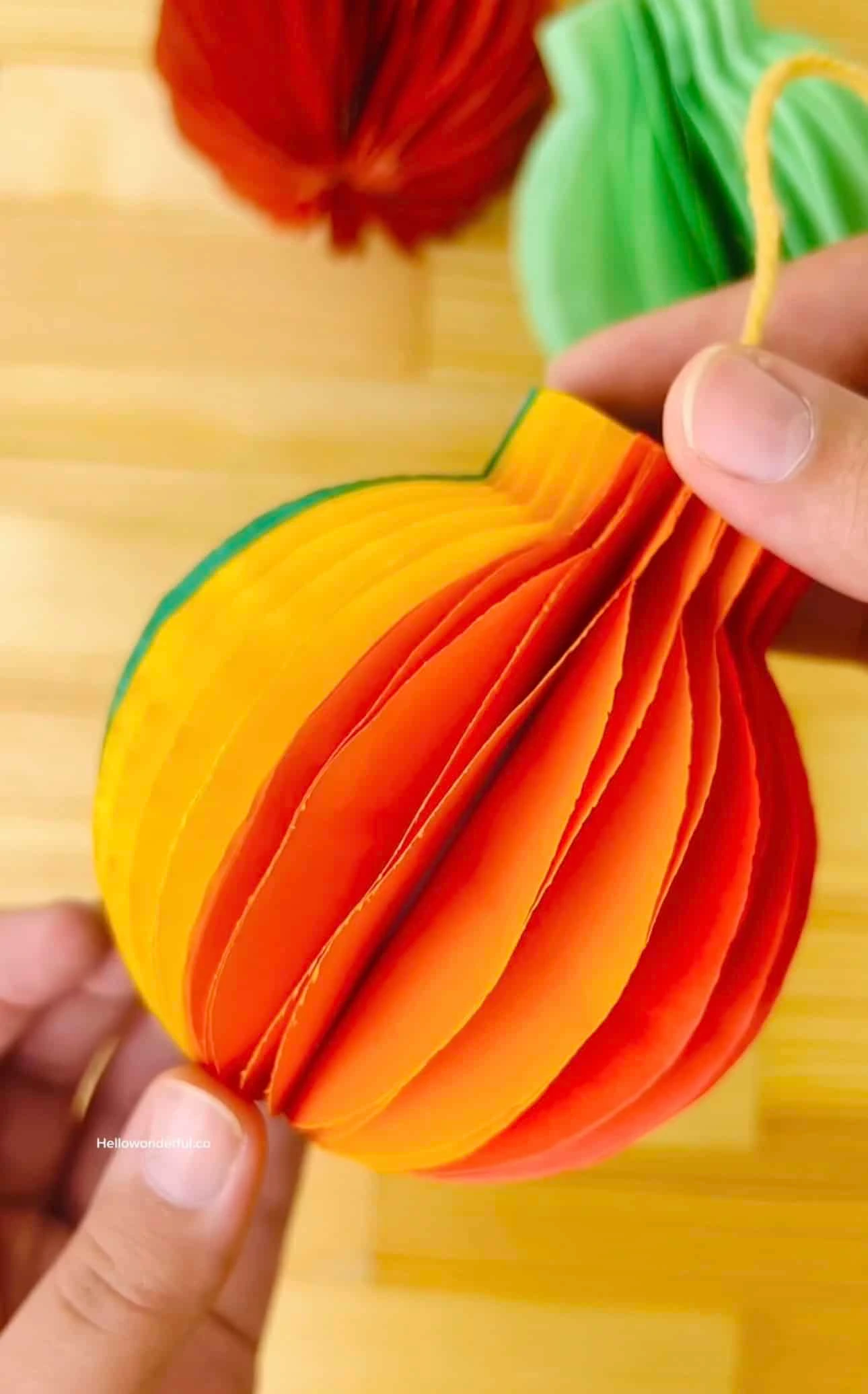 DIY Honeycomb Paper Ornaments