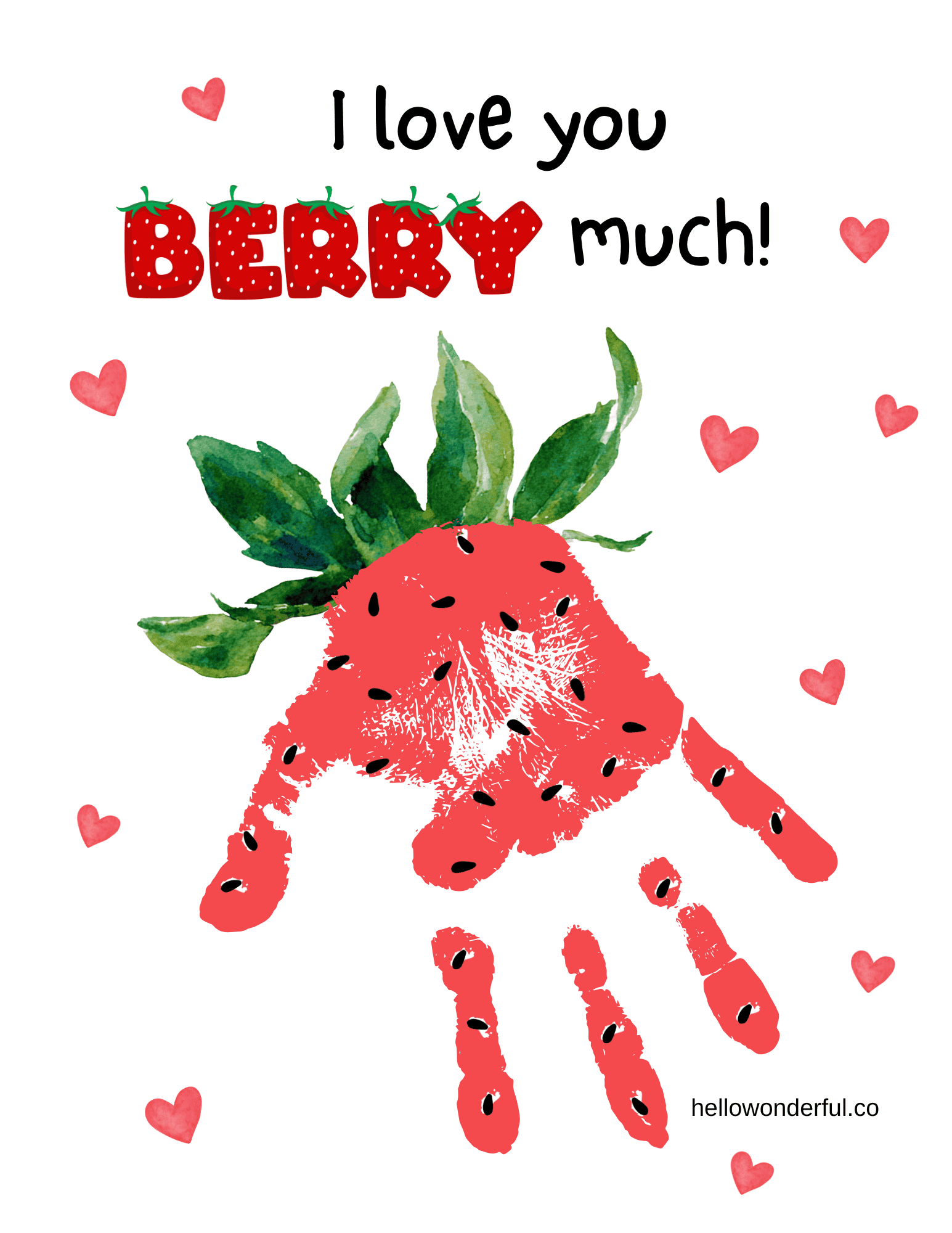 strawberry handprint art