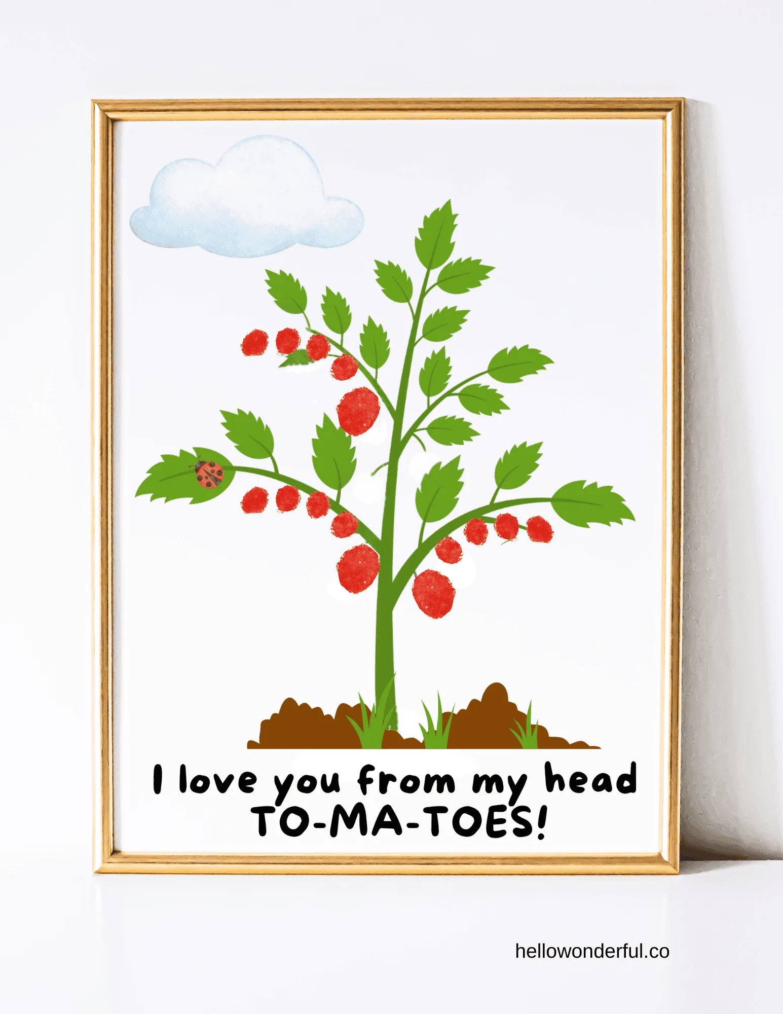 tomatoes footprint art
