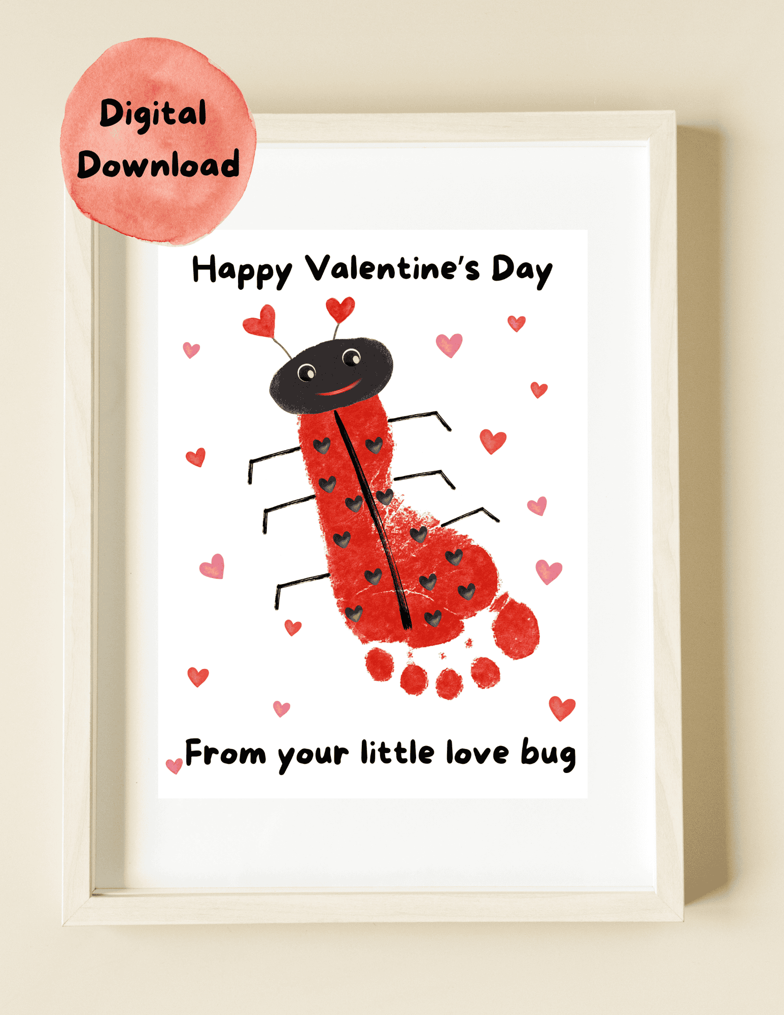 Ladybug Footprint Art