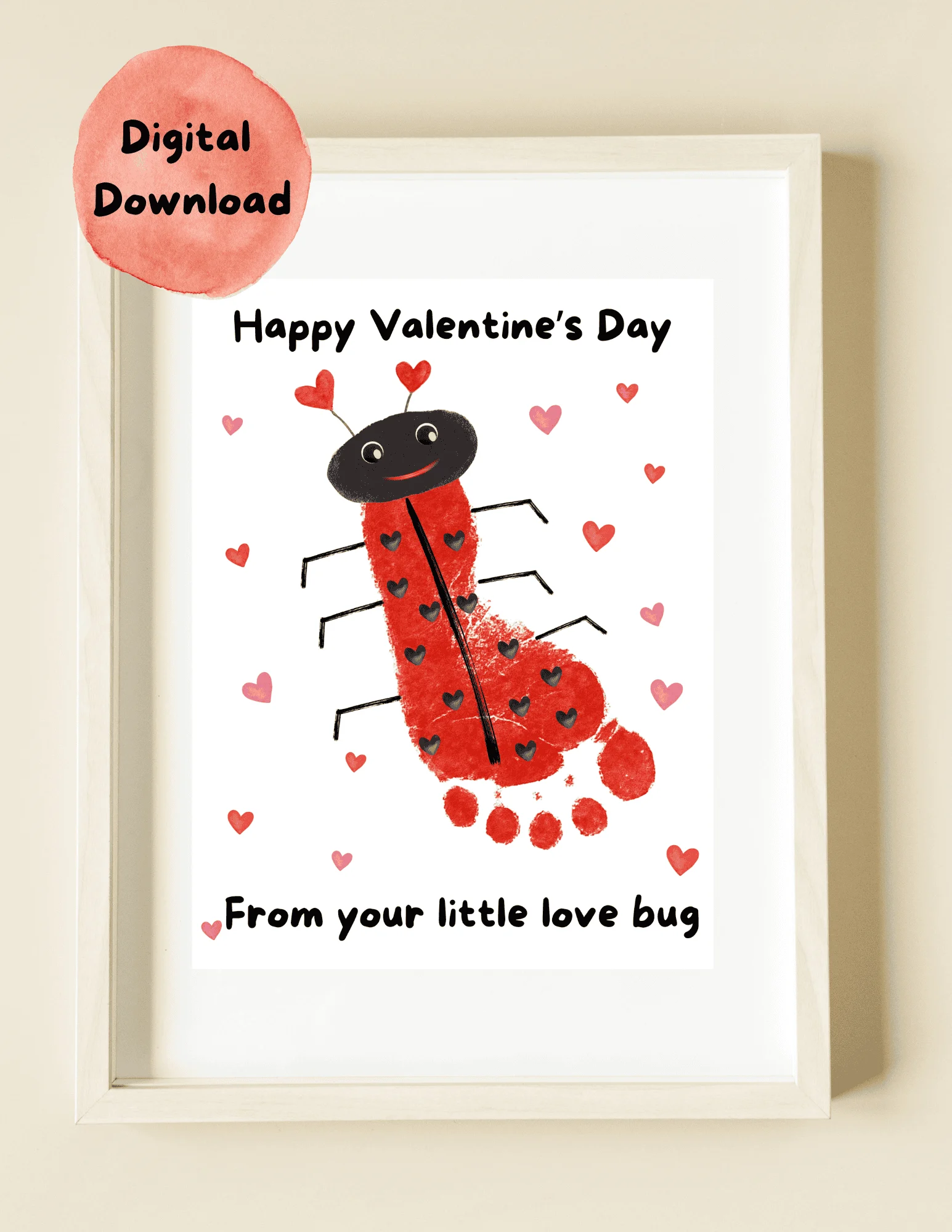 Ladybug Footprint Art