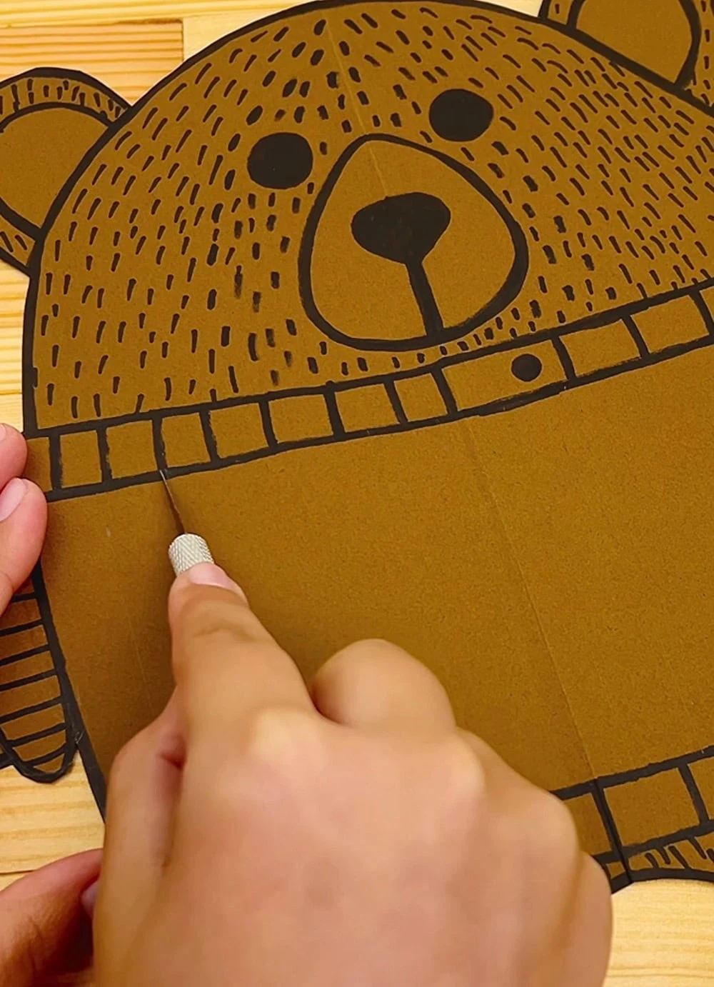 paper bear weaving craft