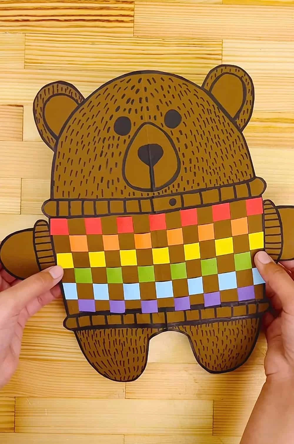 paper bear weaving craft