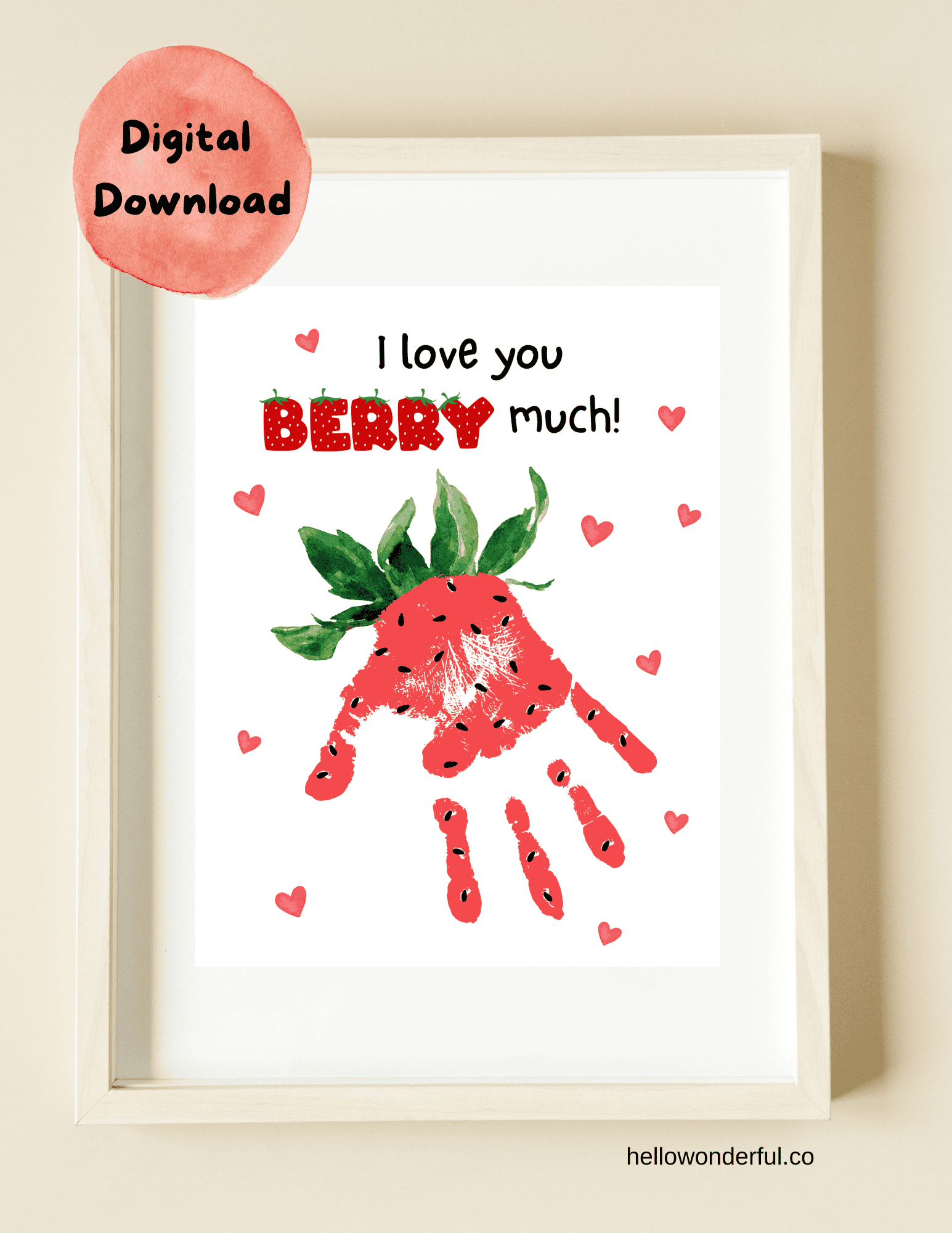 strawberry handprint art