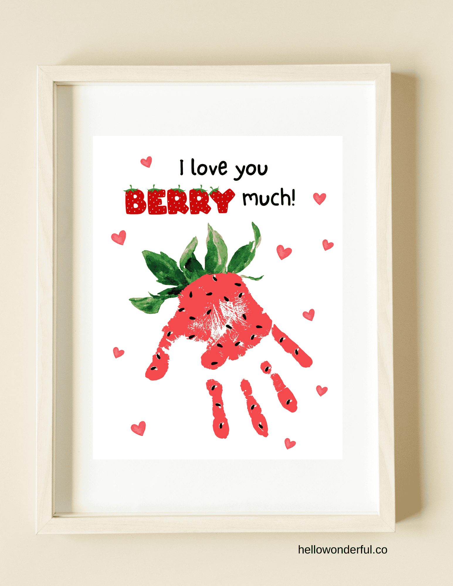 strawberry handprint art