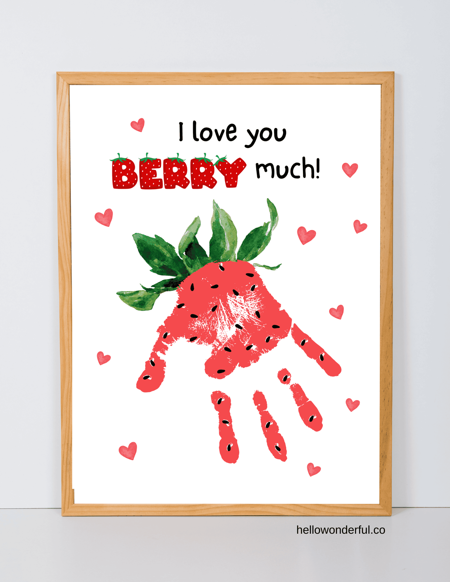 strawberry handprint art
