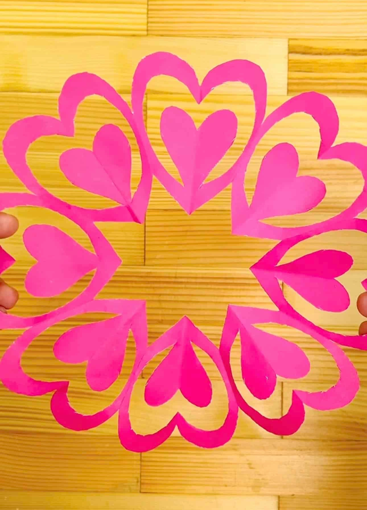 Paper Heart Snowflake Valentine Craft