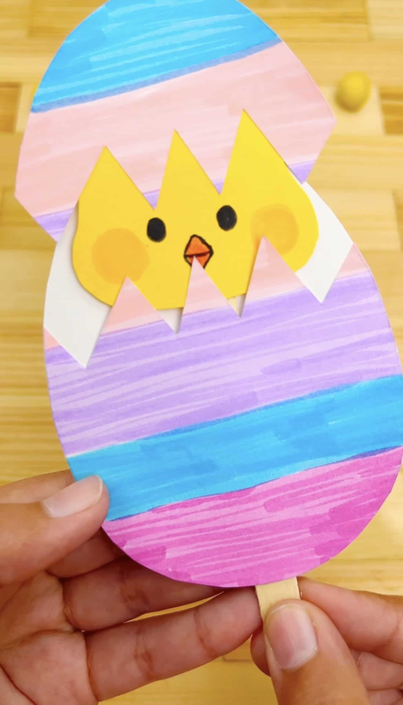 Paper Egg Chick Craft With Printable Template