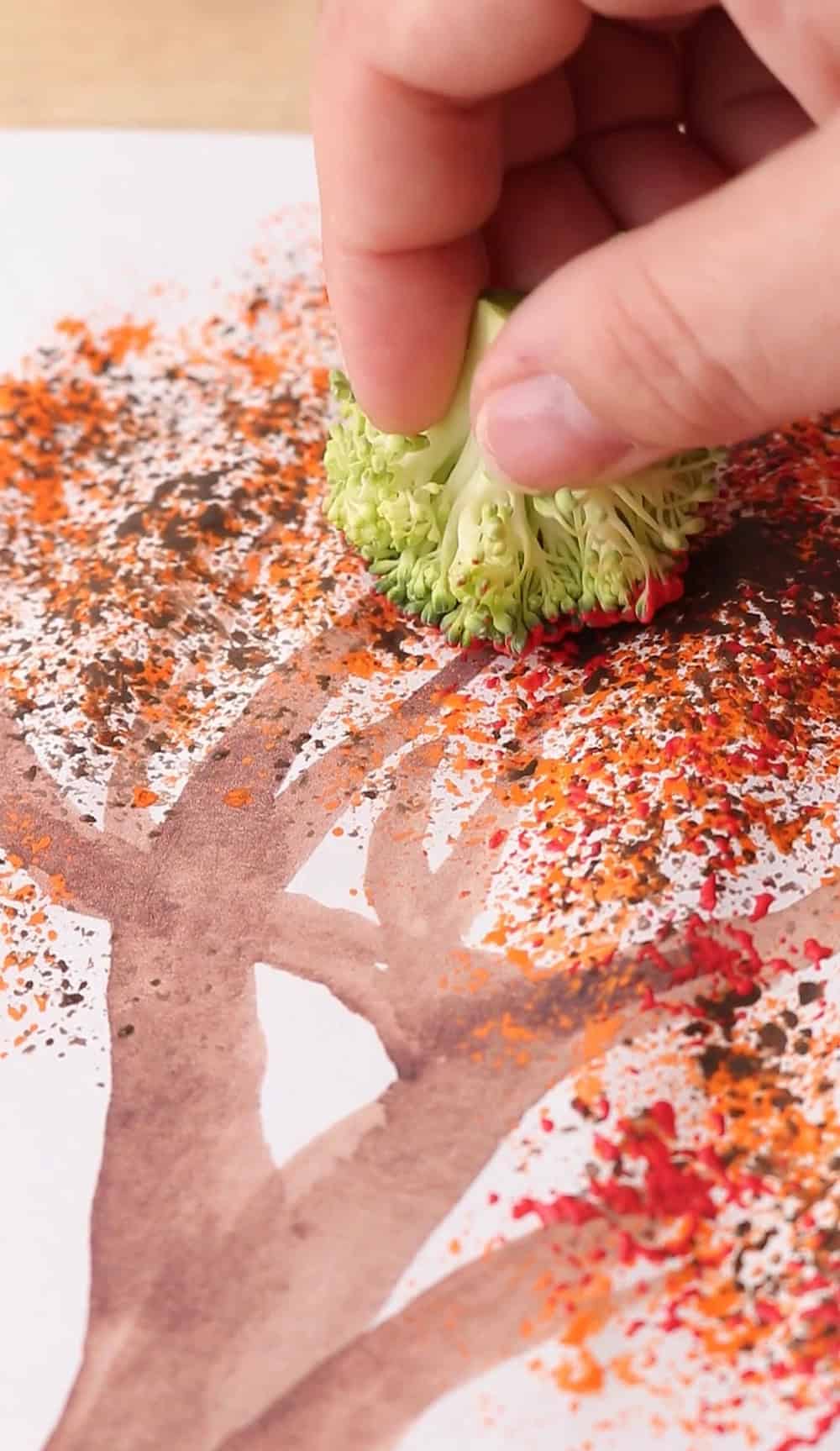 Broccoli Fall Tree Painting