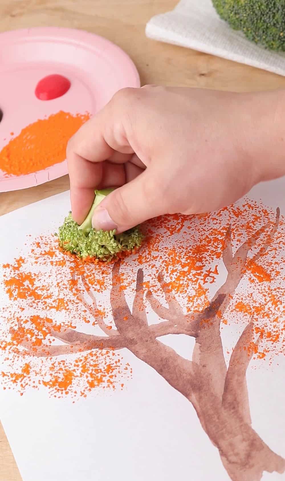 Broccoli Fall Tree Painting