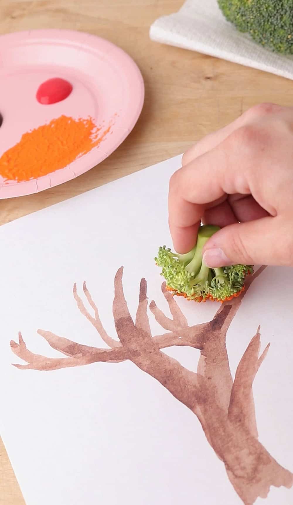 Broccoli Fall Tree Painting