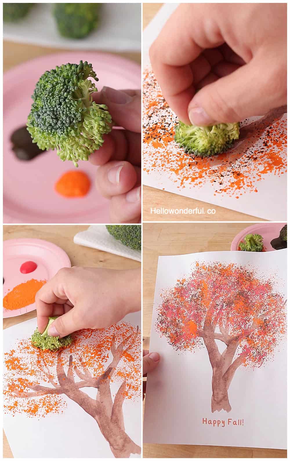 Broccoli Fall Tree Painting